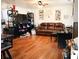 Spacious living room featuring hardwood floors, ample seating, and an open layout at 106 Harriet Tubman Ln, Moncks Corner, SC 29461