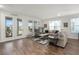 Bright living room with large windows, comfortable seating, and seamless access to the outdoors at 125 Leeward Landing, Summerville, SC 29486