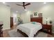 Comfortable bedroom features a ceiling fan, neutral walls, and natural light at 125 Leeward Landing, Summerville, SC 29486