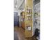 Organized pantry with wire shelves, showcasing ample storage space in the kitchen area at 150 Bee St # 312, Charleston, SC 29401