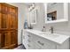 Bathroom features white double vanity, chrome hardware, and neutral paint at 1715 Greystone Blvd Blvd # 25, Mount Pleasant, SC 29464