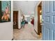 Inviting foyer with view to the living room and wood accents at 1715 Greystone Blvd Blvd # 25, Mount Pleasant, SC 29464