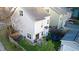 Aerial view of a backyard, showing the trampoline and patio area at 1749 Towne St, Johns Island, SC 29455
