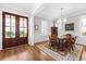 Elegant dining room featuring hardwood floors, refined decor, and ample space for Gathering gatherings at 1962 Bellona St, Charleston, SC 29492