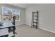 An office featuring a desk, chair, and decorative shelf and view from a window to a neighborhood at 205 Cozy Brook Ct, Summerville, SC 29486