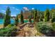 Landscaped yard featuring a rock garden, beautiful shrubbery, mature trees, and a vibrant lake at 225 Camber Rd, Huger, SC 29450