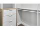 Modern closet design featuring white cabinets and drawers, maximizing storage space and organization at 225 Waning Way, Charleston, SC 29492