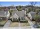 Aerial view of a residential neighborhood showcasing beautiful homes, mature trees, and community charm at 229 Gordon St, Charleston, SC 29403