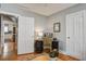 Versatile office featuring neutral walls and providing seamless flow to other areas of the house at 229 Gordon St, Charleston, SC 29403