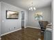 Comfortable office space with hardwood flooring, neutral colored walls, and ample lighting at 265 Celestial Blvd, Summerville, SC 29486
