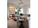 Inviting living room with a cozy fireplace, modern lighting, and comfortable seating arrangement at 3019 Viscount St, Charleston, SC 29424