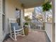 Charming front porch with rocking chairs, pillows, and stylish outdoor decor at 3019 Viscount St, Charleston, SC 29424