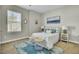 Bright bedroom featuring a comfortable bed, modern decor, natural light and a stylish area rug at 314 Foxbank Plantation Blvd, Moncks Corner, SC 29461