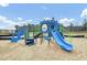 Modern community playground with multiple slides, offering a safe and engaging recreational space for children at 314 Foxbank Plantation Blvd, Moncks Corner, SC 29461