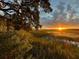 View of the sunrise over the marsh at 3398 Freeman Hill Rd, Johns Island, SC 29455