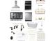 Assortment of kitchen and bathroom fixtures, including appliances, sink, faucets, and tile at 3434 Kit Freeman Ln, Johns Island, SC 29455
