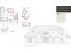 Floorplan and exterior rendering of a new construction home showing layout and elevations at 3434 Kit Freeman Ln, Johns Island, SC 29455