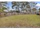 Large backyard area with a wooden privacy fence and mature trees at 4064 Bonaparte Dr, North Charleston, SC 29418