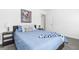 Bedroom with blue bedding, side tables with lamps, and an open doorway at 464 Fox Sparrow Ct, Summerville, SC 29486