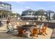 Wonderful brick fire pit and comfortable seating area, great for outdoor enjoyment at 5802 Palmetto Dr # B-202, Isle of Palms, SC 29451