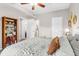The primary bedroom includes a ceiling fan and access to the ensuite bathroom at 700 Daniel Ellis Dr # 14206, Charleston, SC 29412