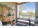 Covered patio space with seating and decorative privacy screen at 700 Daniel Ellis Dr # 14206, Charleston, SC 29412