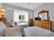 Bedroom with two twin beds, dresser and large window with views of the outdoors at 851 Sandlake Dr # F, Mount Pleasant, SC 29464