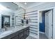 Bathroom with a double vanity, a large mirror, and modern fixtures, with a water closet at 105 Pine Valley Dr, Summerville, SC 29483