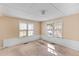 Peach bedroom with two windows and white trim at 1124 Berkeley St, Hanahan, SC 29410