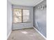 Bedroom with gray walls and a window with blinds at 1124 Berkeley St, Hanahan, SC 29410