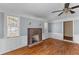 Cozy living room with hardwood floors and fireplace, creating a warm atmosphere at 1124 Berkeley St, Hanahan, SC 29410