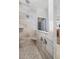 Beautiful shower with tiled walls, a built in seat, and a glass partition in this bathroom at 127 Garden Gate Way, Summerville, SC 29486