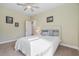 Bedroom with a bright ceiling fan and door leading to the outside at 127 Garden Gate Way, Summerville, SC 29486