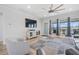 Bright and open living room featuring a ceiling fan, sliding glass doors, and neutral colors at 127 Garden Gate Way, Summerville, SC 29486
