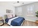 Cozy bedroom with ceiling fan, two windows, and hardwood floors at 2021 Arbutus Ave, North Charleston, SC 29405