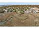 Aerial view of a waterfront property with a winding creek and stunning landscape at 204 William St, Mount Pleasant, SC 29464