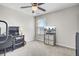 Bedroom with a ceiling fan, a TV, and a desk at 211 Tall Grass Ct, Summerville, SC 29483