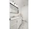 Bright bathroom with marble countertops, modern fixtures, and hexagon tile floors at 2137 Barbour Dr, Charleston, SC 29414