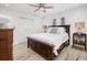 Bedroom featuring wood floors, a ceiling fan, and ample natural light at 2137 Barbour Dr, Charleston, SC 29414