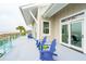 Oceanfront deck with lounge chairs overlooking the beach at 220 W Arctic Ave, Folly Beach, SC 29439