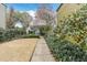 Landscaped front yard showcases a delightful residence with classic architectural details and mature plantings at 244 Ashley Ave, Charleston, SC 29403