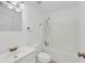 This bathroom features a tub and shower, a toilet, a vanity with a sink, and a mirror at 2969 Bobo Rd, Mount Pleasant, SC 29466