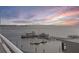 Sunset over harbor with boats docked, seen from condo at 330 Concord St # 7 A, Charleston, SC 29401
