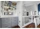 Stylish bar area with custom cabinets and glass shelving at 3651 Barton St, Johns Island, SC 29455