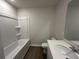 Well-lit bathroom with shower and tub, a spacious vanity with a white countertop at 5118 Double Eagle Lp, Summerville, SC 29485