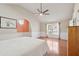 Bedroom with hardwood floors, ceiling fan and ample natural light at 5429 Roxbury Dr, North Charleston, SC 29418
