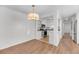 Dining area adjacent to updated kitchen featuring stainless steel appliances and granite countertops at 1042 Planters Pl, Mount Pleasant, SC 29464