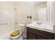 Well-lit bathroom featuring a white vanity, bath tub and modern fixtures at 107 Ranworth Ln, Summerville, SC 29485