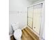 Bathroom featuring a toilet and enclosed shower at 112 Mansfield Blvd, North Charleston, SC 29418