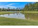 Picturesque view of pond with lush green surroundings, offering a serene and tranquil setting at 1368 Clay Field Trl, Summerville, SC 29485